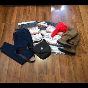 Old Navy Striped Poncho, One Size